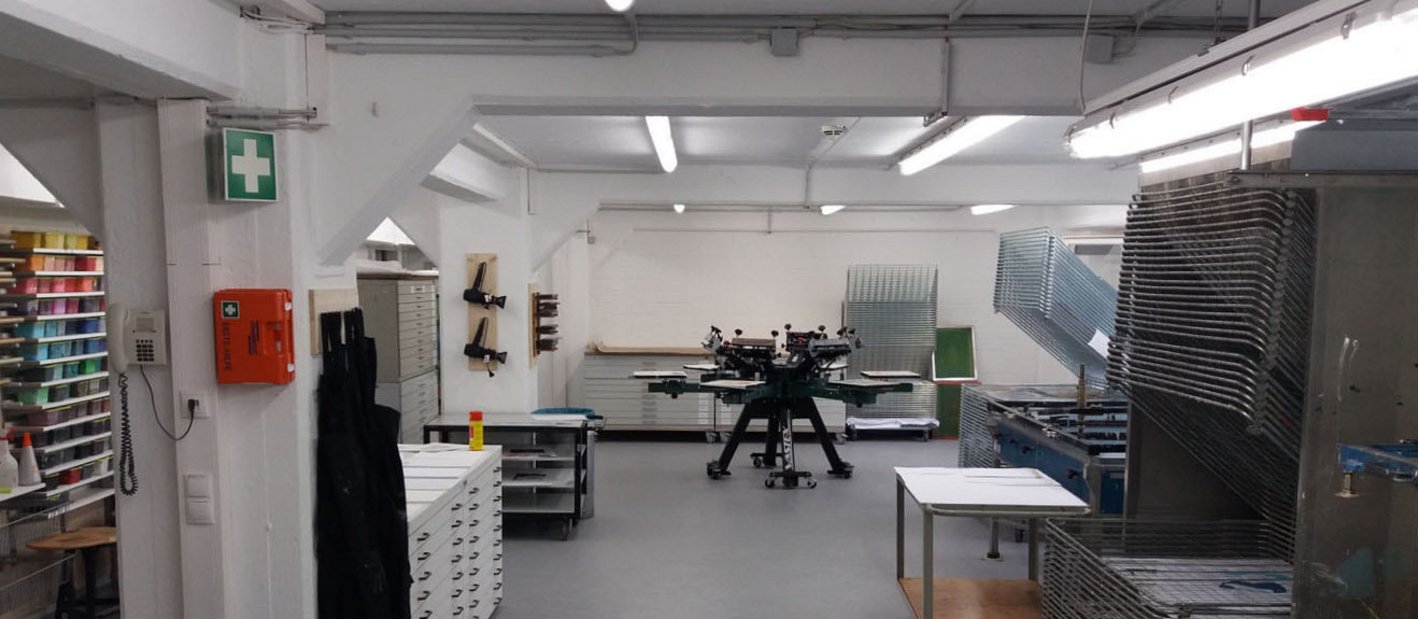 Werkstatt Serigrafie und Siebdruck; Foto HBK Braunschweig, Michael Botor