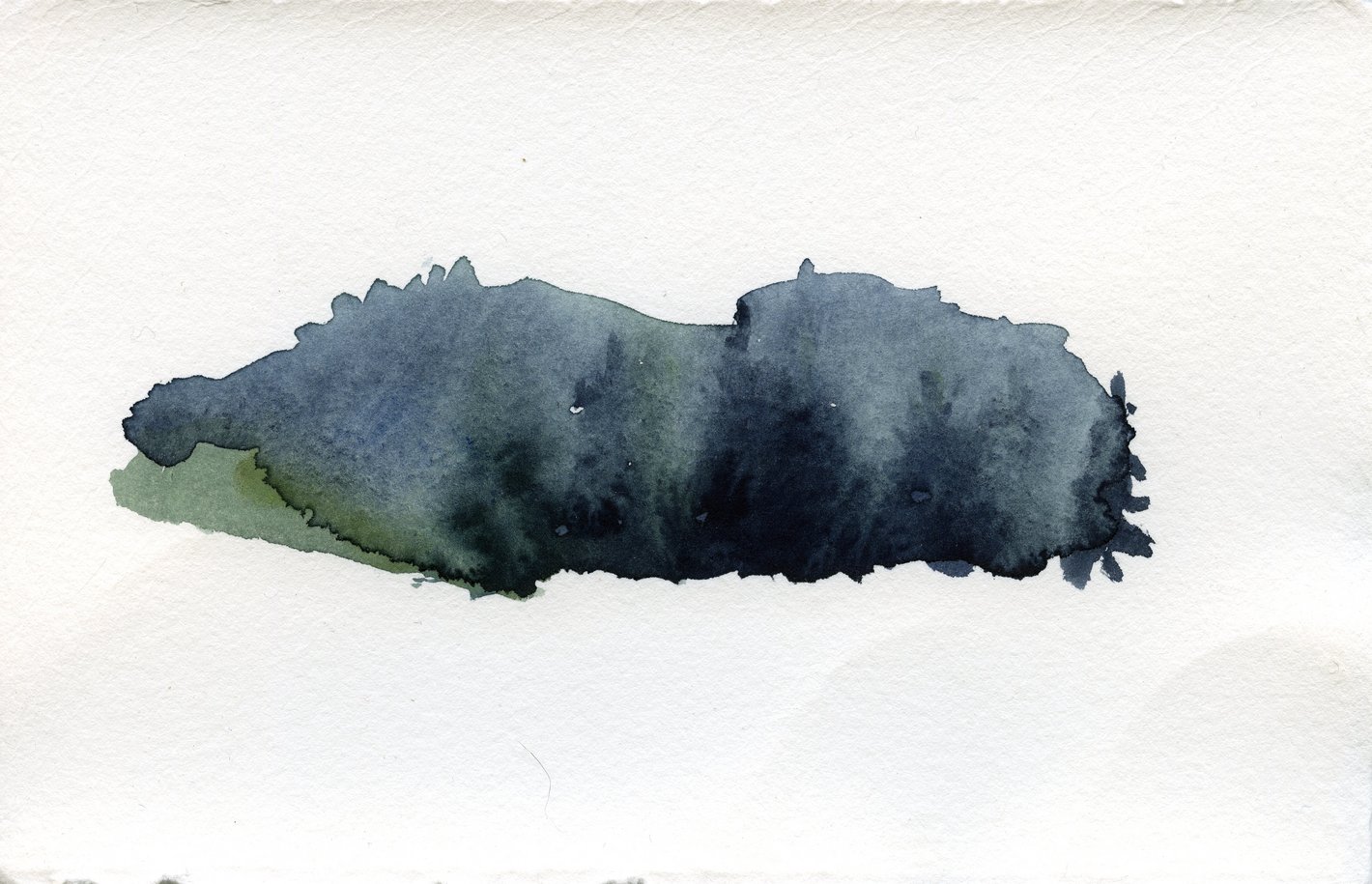 Aquarell Wooden Hearts von Marina Behrens